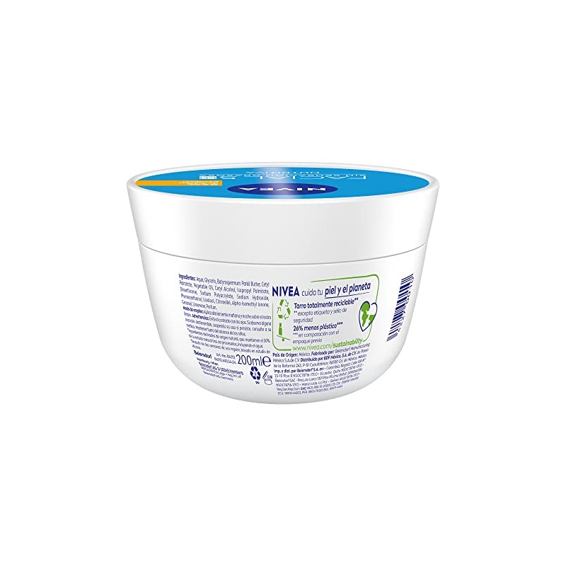 Nivea Crema Facial Hidratante Cuidado Nutritivo 200 Sensación Ligera Rápida