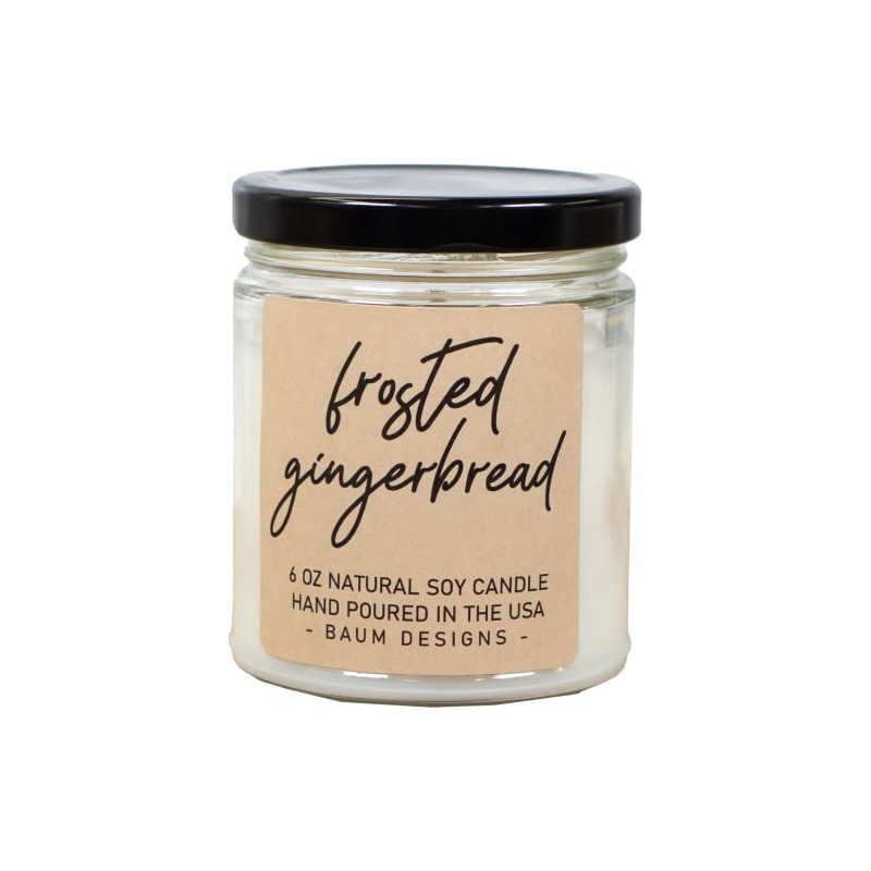 Scented Soy Candle (Frosted Gingerbread, 6 oz.)