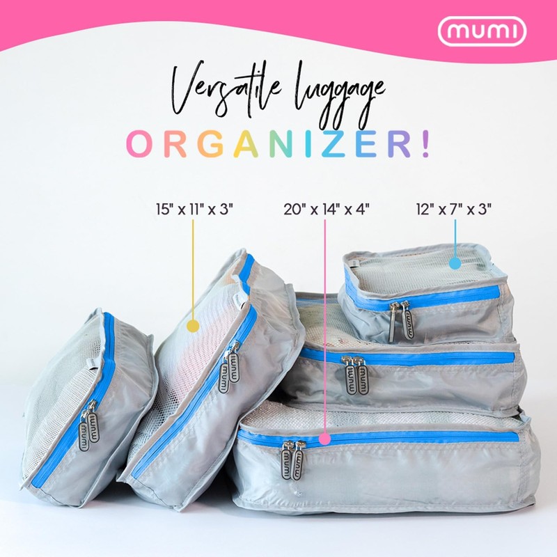 Cubos Organizadores de Equipaje mumi (5 Set) (Agua)