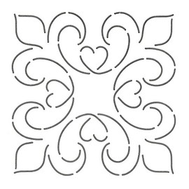 Quilting Creations Elegance Block Quilt Stencil, 6"