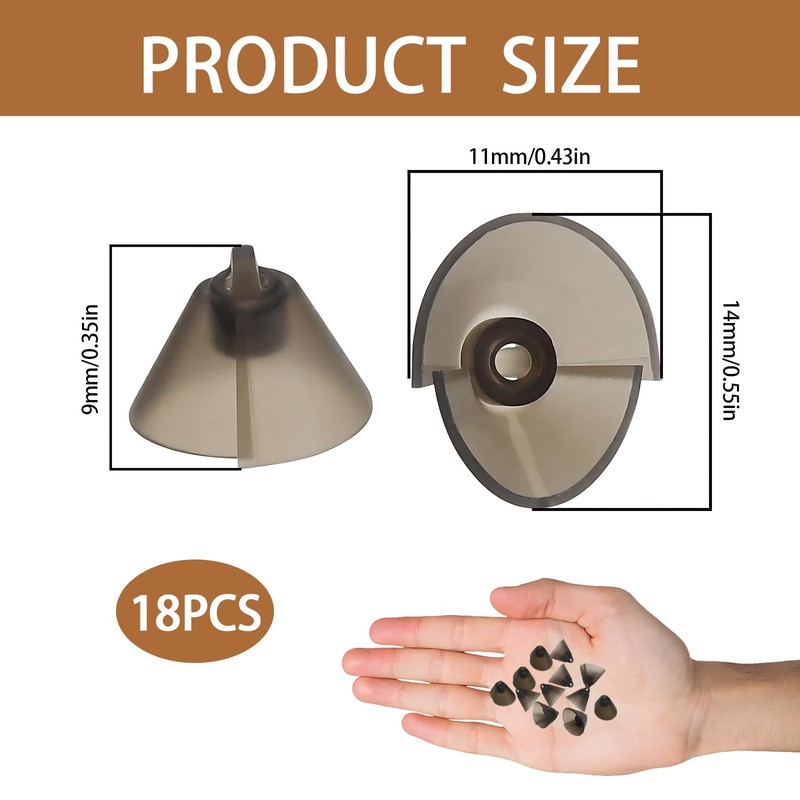 Hearing Aid Domes 18 Pack, Hearing Aid Accessories Double Layer