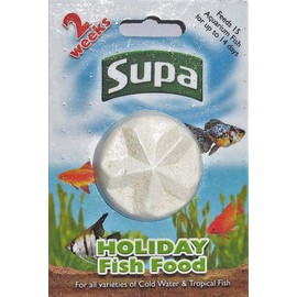 Supa Supa Aquarium Holiday Fish Food, 14 Days, Pack of 6, Easy To Use, Slow Releasing Food Block For Feeding Cold Water & Tropical Aquarium Fish