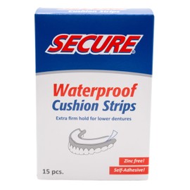 Secure Denture Adhesive Strips – Zinc Free – Waterproof – Comfortable Cushion Fit for Uppers & Lowers – Extra Firm All-Day-Hold – No Mess – Clean Ingredients – 45 Strips (3 Pack)