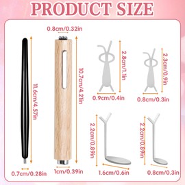 8Pcs 3 in 1 Cat Eye Nail Magnet Tool Set, Wooden Handle Heart Rabbit Shape Magnet Magnetic Pen Multifunctional for Cat Eye Gel Polish Home DIY Salon Studio