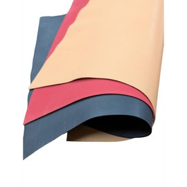 Goodyear Shoe Repair Rubber Soling Sheet - Black, Red, or Tan (1 mm thick) (15" x  15" / 380mm x 380mm) - Color: Red