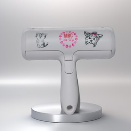 MBC PET SHOP, PET Hair Remover and Reusable LINT Roller- White MBC Roller REMOVES PET Hair from Furniture, Sofas, Carpets, Clothes and Bedding- Portable Multi-Surfaces Hair Remover. (Grey)