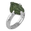 Starborn Sterling Silver 4-6 Carat Genuine Moldavite Ring, gemstone, Moldavite