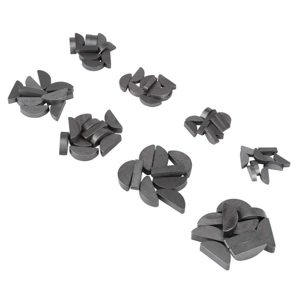 Metal Woodruff Keys Assortment Kit Set Durable Smooth Surface Fasteners