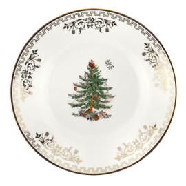 SPODE CHRISTMAS TREE Gold bread & butter plate
