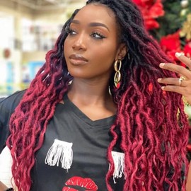 Deep Faux Locs Crochet Hair 1b bug 14 Inch 8 Packs of Pre Looped Curly Crochet Hair for Women with Gorgeous Deep Wave Ends Your Dream Hair Awaits