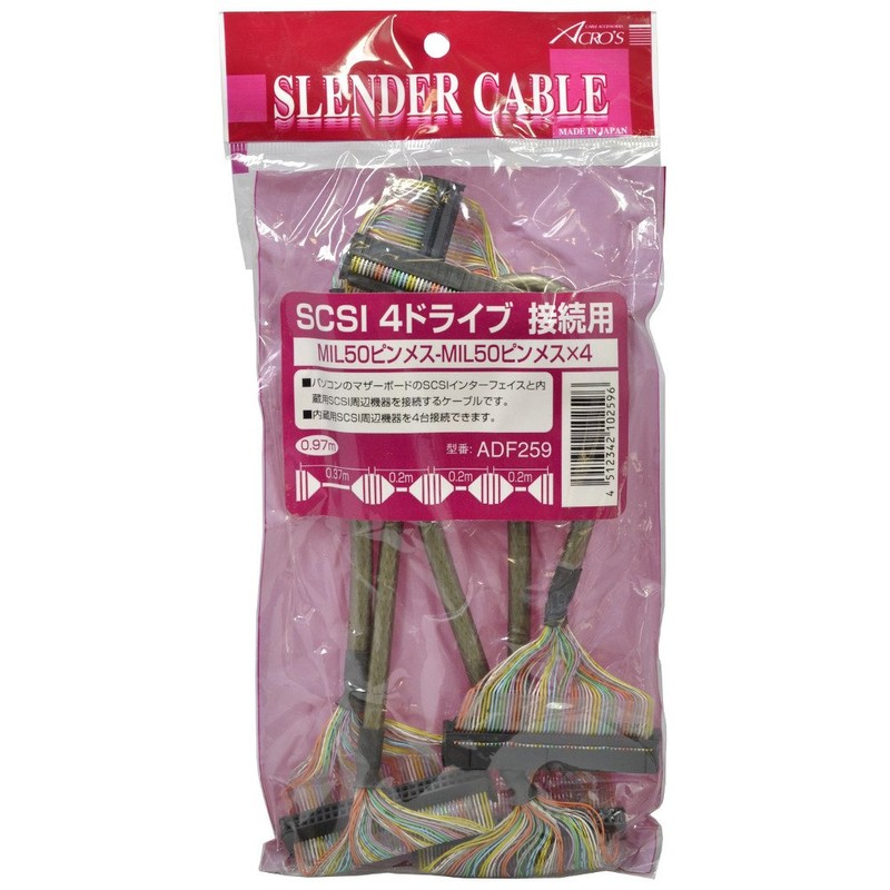Across SCSI 4 Drive Slender Cable 0.97m mIL50P Female to