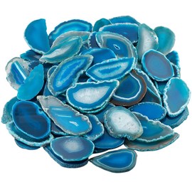 mookaitedecor Polished Agate Light Table Slices,Geode Agate Slab Cards Pack of 12