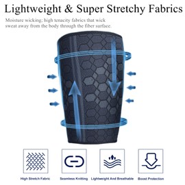 1 Pair Thigh Brace for Men and Women Non-Slip Thigh Compression Bandage Thigh Support Sleeves for Hamstring Quadriceps Groin Pain Muscle Fibre Tear and Cramps