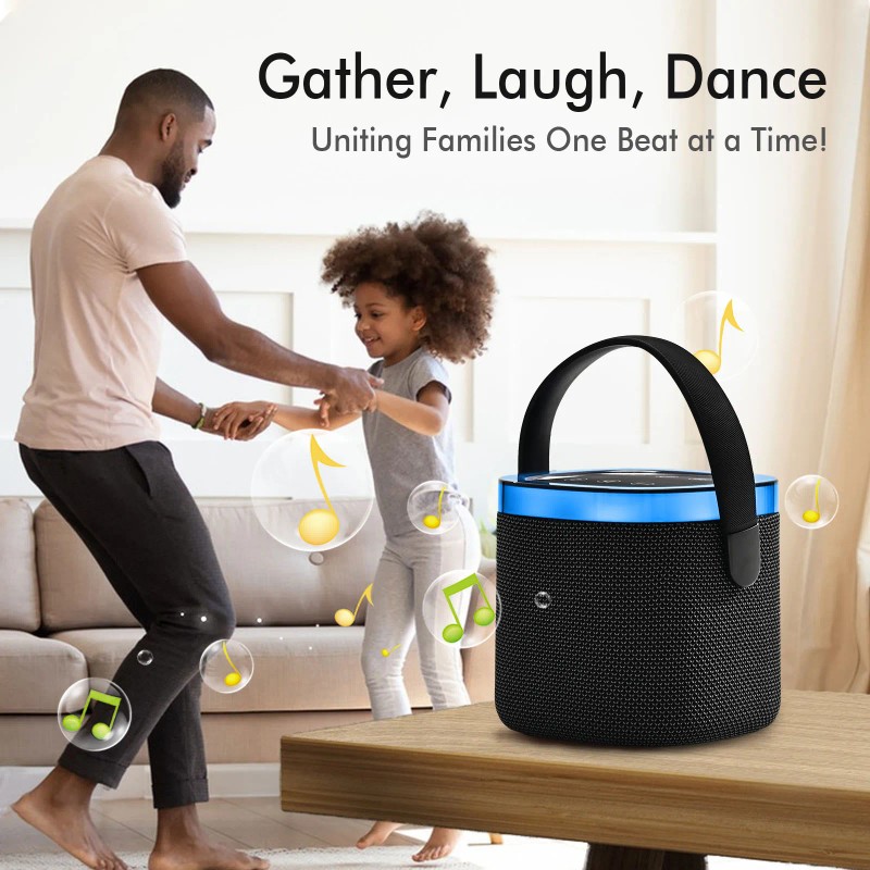 LENRUE US Instock Portable Bluetooth Speaker with RGB Lights, IPX5