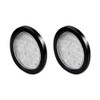 2pcs Clear Lens 4" Round 24-LED Back Up Reverse Tail