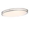 33 Inch Oval Brushed Nickel Ceiling Light Fixture - Flush