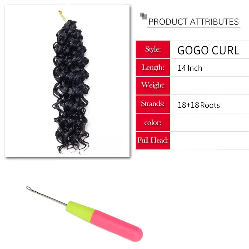 8 Packs Curly Crochet Hair 14inch GoGo Curl Crochet hair