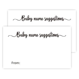 FARHTINANFX 50 Baby Name Suggestion Cards for Baby Shower Games, Baby Showers Gender Reveal Game Cards, Baby Name Cards, Baby Shower Party Decor (3.5" x 2")