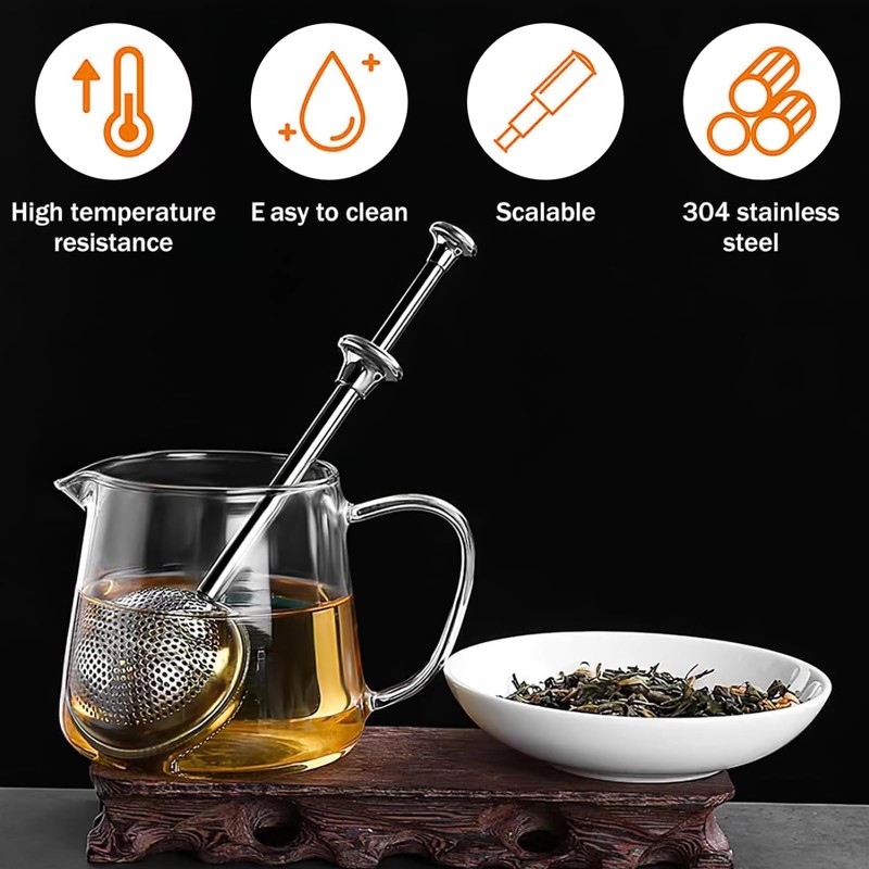 Tea strainer, tea infuser, stainless steel tea strainer set for