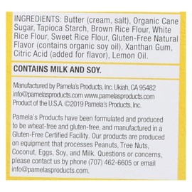 Pamela's Products - Cookies - Lemon Shortbread - Gluten-Free - Case of 6-6.25 Oz.