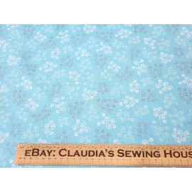 Quilting Treasures Cozumel BTY Studio 8 Quilting Treasures Aqua Blue Green Grey White Curls