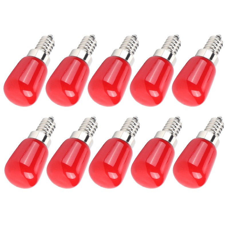 10Pcs AC230V E12 1.5W Red LED Candle Light Bulb for