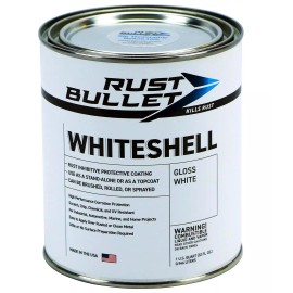RUST BULLET Whiteshell Industrial Grade Preventive Coating, 1 Quart - UV Resista