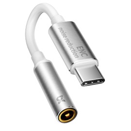 Call Noise Cancellation-USB C to 3.5mm Headphones Adapter,HIFI DAC Audio