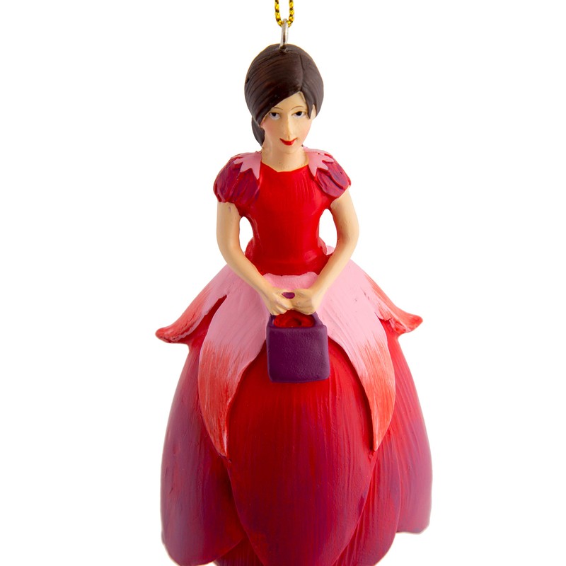 ROSEMARIE SCHULZ Heidelberg Flowers Girl Fuchsia Hanging Figurine Decorative Garden