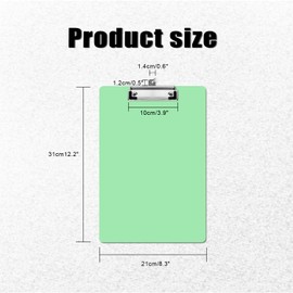 TAIANJI Pack of 6 Clipboards A4 Plastic, Clipboard Folder Clipboard Storage of Paper Multicoloured for Students and Office Supplies