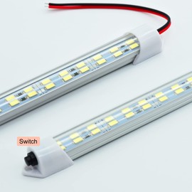 LMGYES 12V Interior LED Light Bar for Car with Switch,12V Light Strip 7000K White Color DIY Cabinet LED Light Strip,Trailer,Motorhome,Van,RV,Truck,Office,Store(4 Pack)