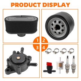 GoaMotors 11013-0752 Air Filter Oil Fuel Pump Lawn Mower Tune up Kit for KAWASAKI FR651V FR691V FR730V FS481V FS541V FS600V FS651V FS691V FS730V 4-Cycle Engine for FE250D, FE290D 4 Stroke Engine