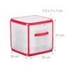 Relaxdays Christmas Bauble Storage Box, 64 Compartments, H x W