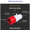 ExcInter 5PIN 16A Industrial Plug Socket 2P+E Weatherproof IP44 for