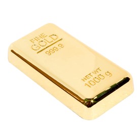 ZAHEPA Fake Gold Bar Paperweight for Office Desk, Elegant Gift for Men & Women, Luxury Birthday & Anniversary Present, Stylish Jewellery Shop Décor (3.15" x 1.57" x 0.39") - Pack of 1