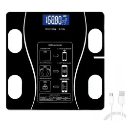 Bscula Inteligente Bluetooth Deylinghs con App y Medidor de IMC 180kg Negro                                                                           