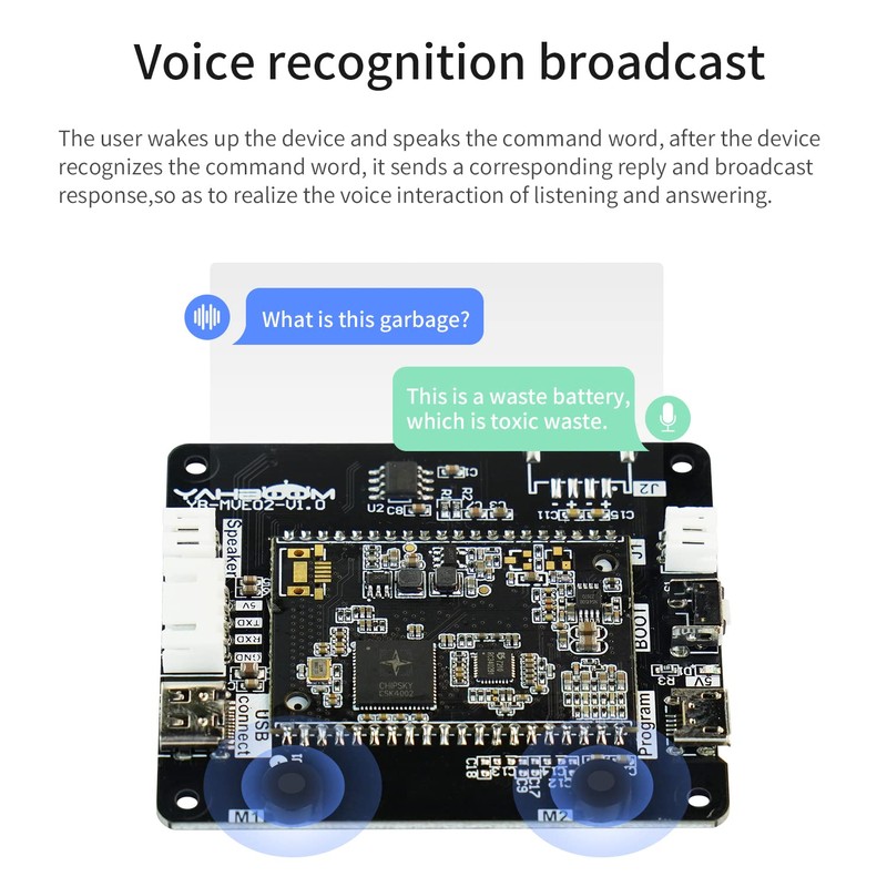 Yahboom Voice Recognition Playback Module Sound Sensor 85 Offline Voice