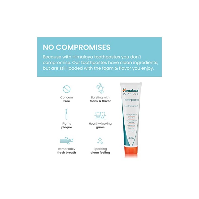 Organique Toothpaste Neem & Pomegranate Himalaya Herbals 5.29 oz Paste