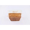 Chattels Square Bread Serving Basket with wooden handles and Washable