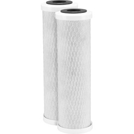 CFS – Radial Flow Carbon Water Filter Cartridges Compatible with GE, CBC-10 CB3 FXUVC FXULC Models – Removes Bad Taste – Whole House Replacement Filter Cartridge – 0.5 Micron – 10" x 2.5" (2 Pack)