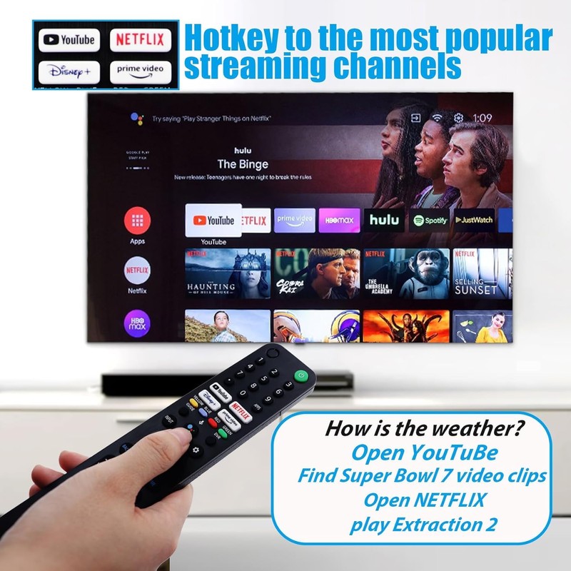 RMF-TX500U for Sony TV Remote Control Replacement, for All 2019-2024