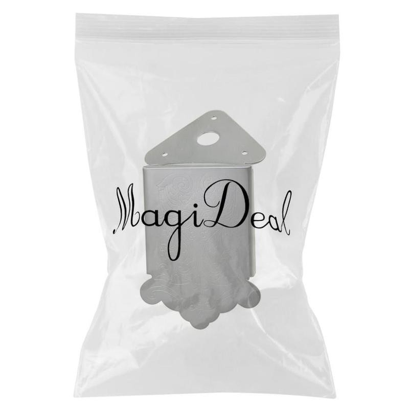 1Pc Mandolin Tailpiece Bridge Tail Flower Pattern Metal - Color: