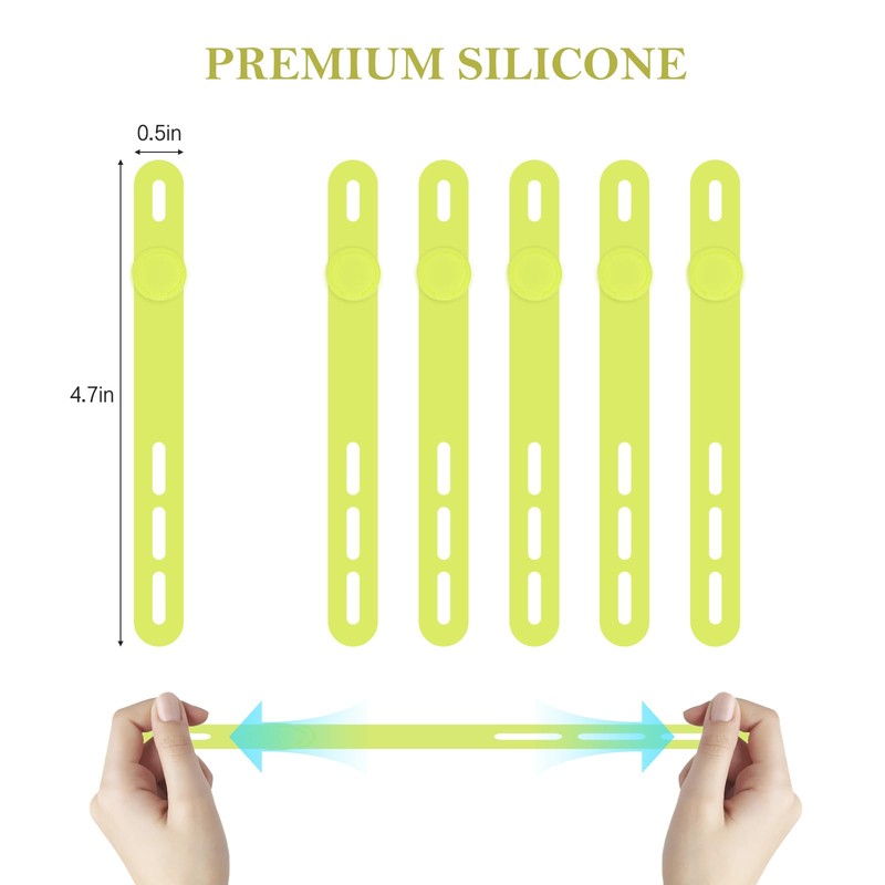 Donruby 30Pcs Silicone Cable Ties - Reusable & Washable with