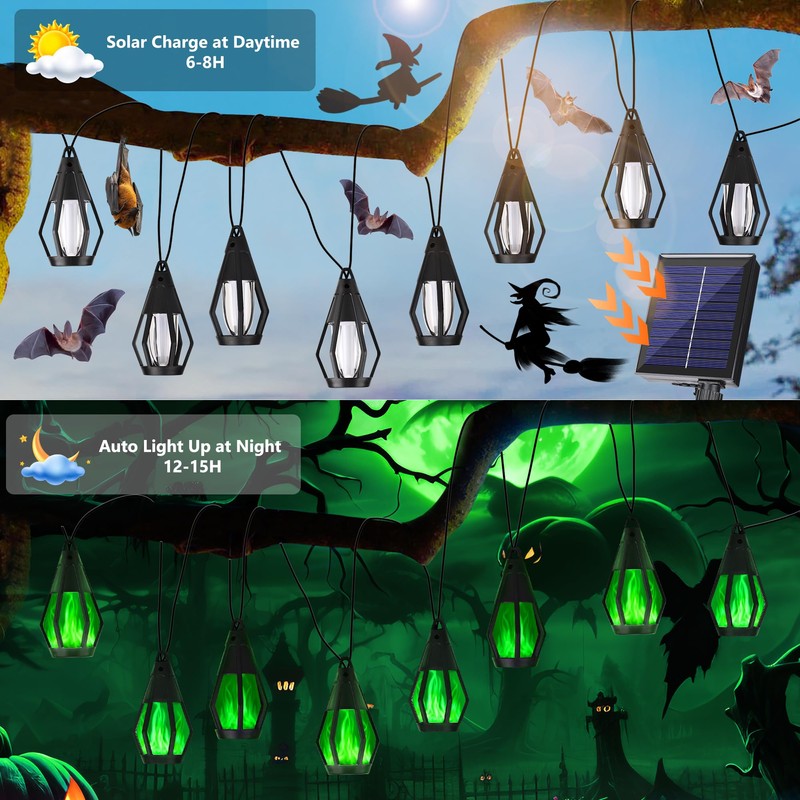 Solar String Lights for Outside, 33Ft Solar Patio Lights with