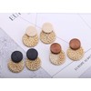 TenFit 3 Pairs Rattan Earrings For Women Vacation Handmade Straw