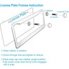 2pcs for US Navy Veteran License Plate Frames – Silver