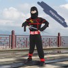 GUBOOM Ninja Costume for Children, Muscle Suit Samurai Ninja, Suitable