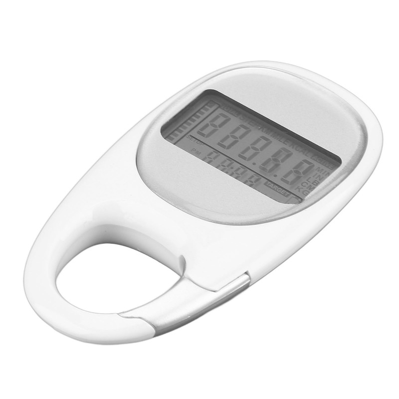 Step Counter Power Saving Mode Clear LCD Display Simple Carabiner