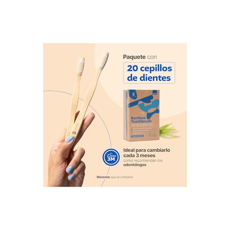 B Life Cepillos De Dientes De Bambú | Kit Con