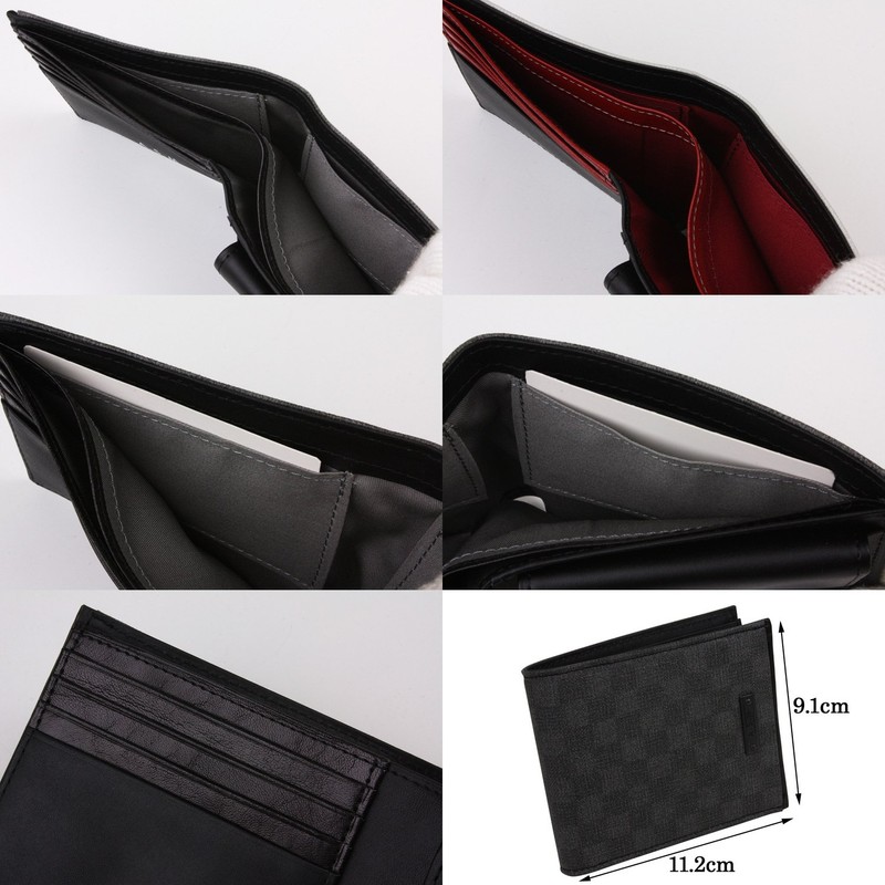 A.S.M (ATERIA SAB MEN) Chair Series Bifold Wallet 152613 Black,